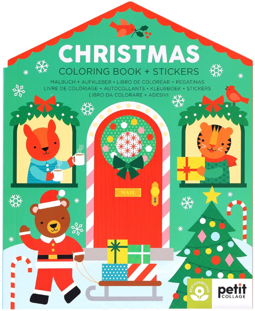 Christmas Coloring Book + Stickers