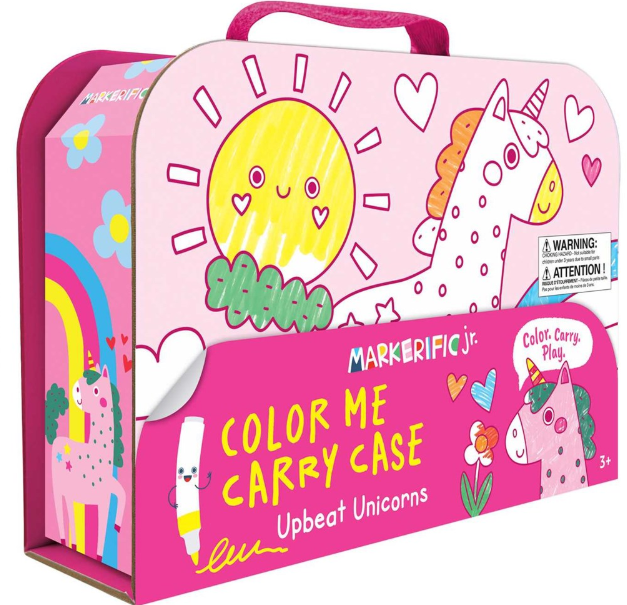 Markerific Jr.: Color Me Carry Case - Upbeat Unicorns