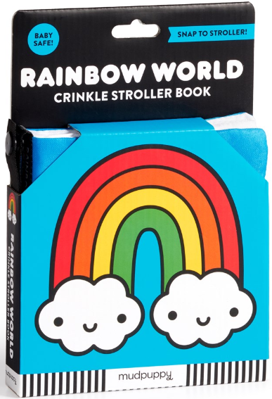 Rainbow World Crinkle Fabric Stroller Book